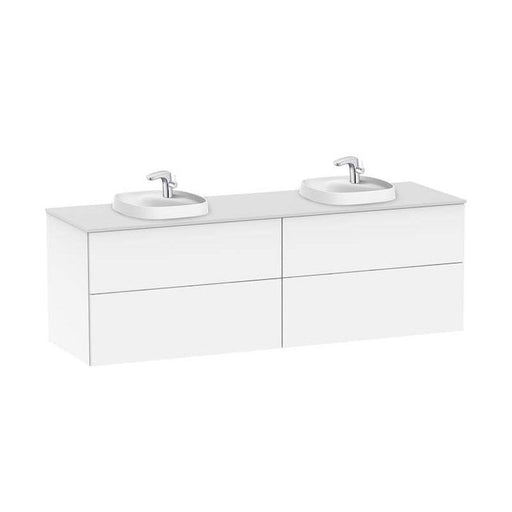 Roca Beyond 1600mm Double Vanity Unit - Wall Hung 4 Drawer Unit with In-Countertop Basin - Unbeatable Bathrooms