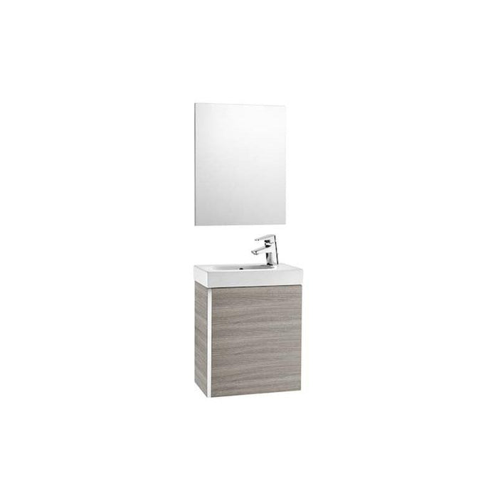 Roca Mini 450mm Vanity Unit - Wall Hung 1 Door Unit with Mirror - Unbeatable Bathrooms