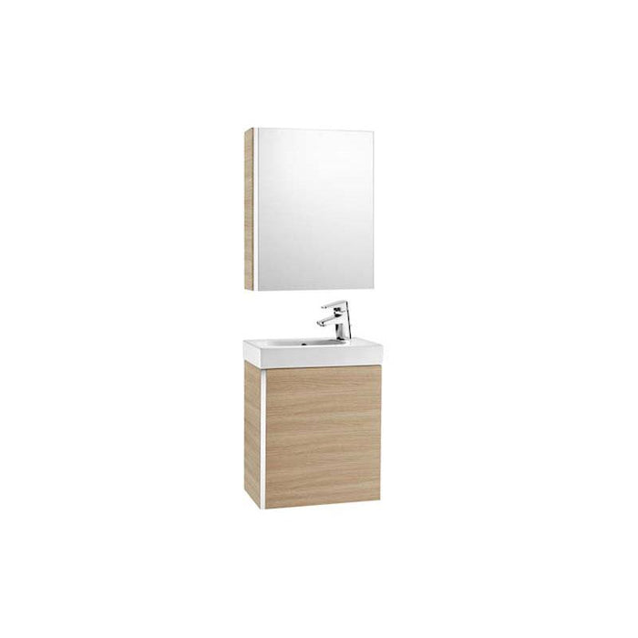 Roca Mini 450mm Vanity Unit - Wall Hung 1 Door Unit with Mirrored Cabinet - Unbeatable Bathrooms