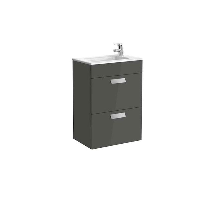 Roca Debba Unik 5/6/800mm Compact Vanity Unit - Wall Hung 2 Drawer Unit - Unbeatable Bathrooms