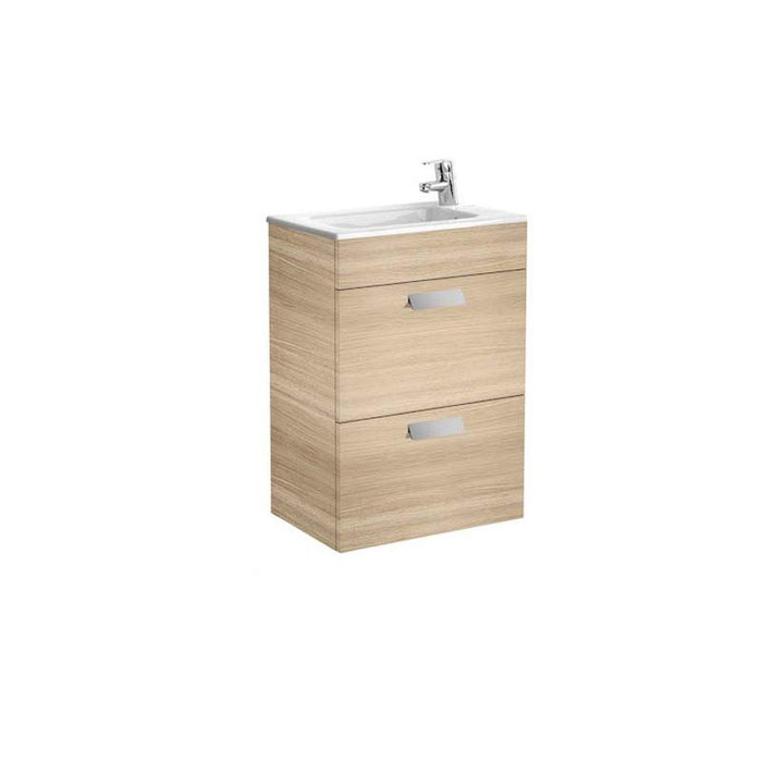 Roca Debba Unik 5/6/800mm Compact Vanity Unit - Wall Hung 2 Drawer Unit - Unbeatable Bathrooms