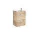Roca Debba Unik 5/6/800mm Compact Vanity Unit - Wall Hung 2 Drawer Unit - Unbeatable Bathrooms