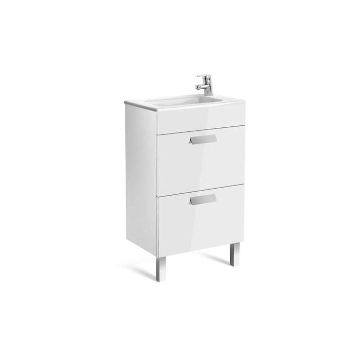 Roca Debba Unik 5/6/800mm Compact Vanity Unit - Wall Hung 2 Drawer Unit - Unbeatable Bathrooms