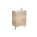 Roca Debba Unik 5/6/800mm Compact Vanity Unit - Wall Hung 2 Drawer Unit - Unbeatable Bathrooms