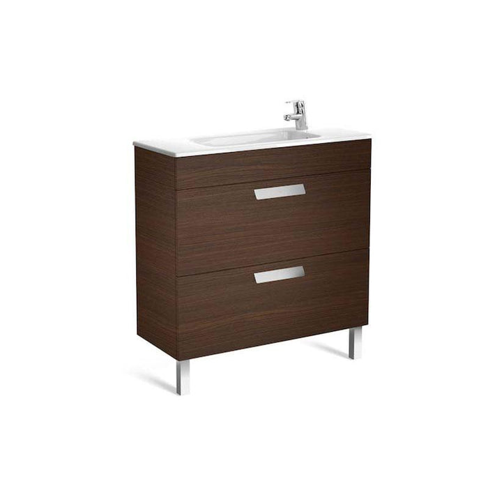 Roca Debba Unik 5/6/800mm Compact Vanity Unit - Wall Hung 2 Drawer Unit - Unbeatable Bathrooms