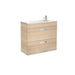 Roca Debba Unik 5/6/800mm Compact Vanity Unit - Wall Hung 2 Drawer Unit - Unbeatable Bathrooms