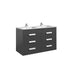 Roca Debba Unik 1200mm Double Vanity Unit - Wall Hung 6 Drawer Unit with Basin - Unbeatable Bathrooms