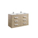 Roca Debba Unik 1200mm Double Vanity Unit - Wall Hung 6 Drawer Unit with Basin - Unbeatable Bathrooms