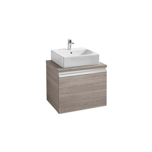 Roca Heima 600mm Vanity Unit in Textured Ash - Wall Hung 1 Drawer Unit - Unbeatable Bathrooms