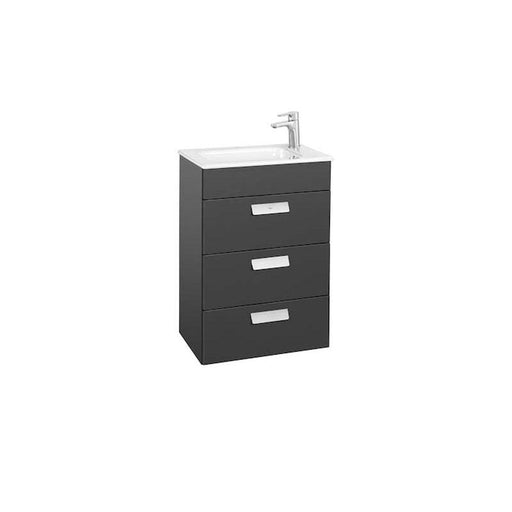 Roca Debba Unik 5/6/800mm Compact Vanity Unit - Wall Hung 3 Drawer Unit - Unbeatable Bathrooms