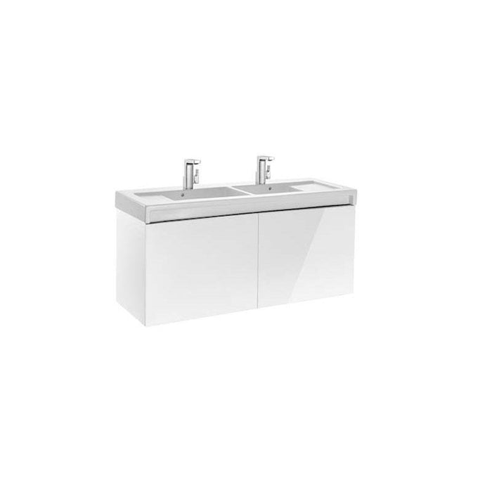 Roca Stratum-N 1300mm Double Vanity Unit - Wall Hung 2 Drawer Unit - Unbeatable Bathrooms