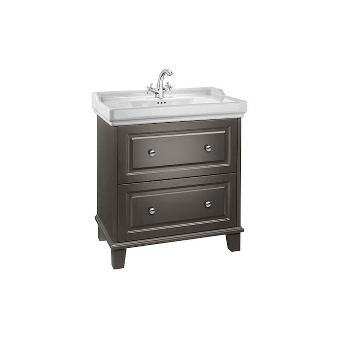 Roca Carmen Unik 800mm Vanity Unit - Floor Standing 2 Drawer Unit with Basin - Unbeatable Bathrooms