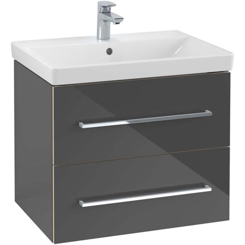 Villeroy & Boch Avento 650mm Vanity Unit - Wall Hung 2 Drawer Unit - Unbeatable Bathrooms