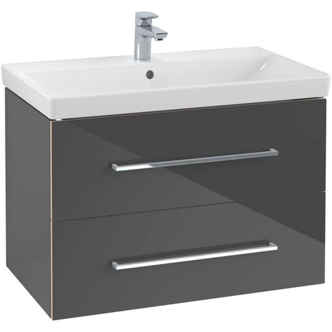 Villeroy & Boch Avento 800mm Vanity Unit - Wall Hung 2 Drawer Unit - Unbeatable Bathrooms