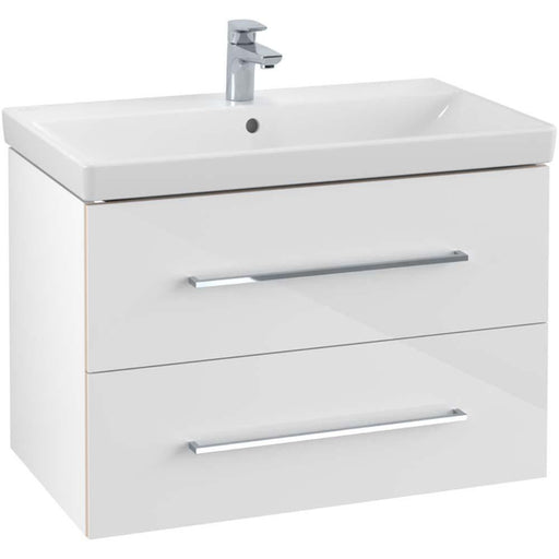 Villeroy & Boch Avento 800mm Vanity Unit - Wall Hung 2 Drawer Unit - Unbeatable Bathrooms