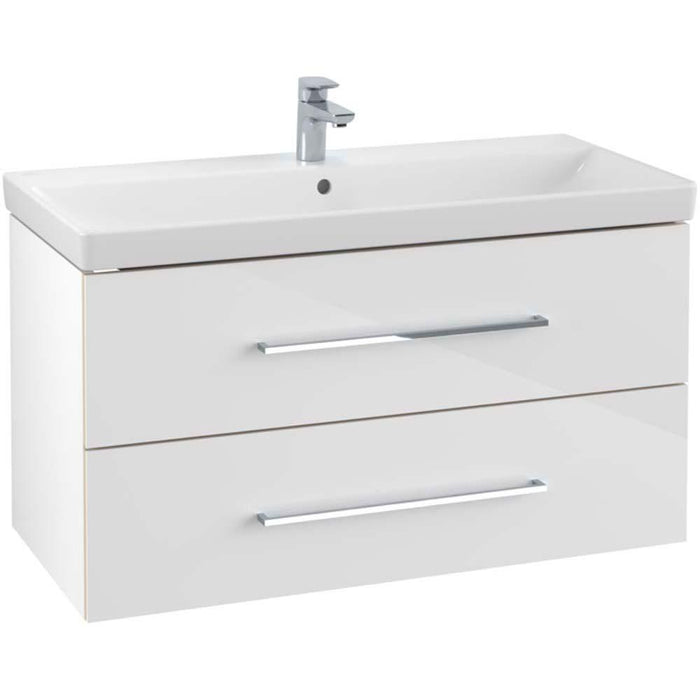 Villeroy & Boch Avento 1000mm Vanity Unit - Wall Hung 2 Drawer Unit - Unbeatable Bathrooms