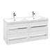 Villeroy & Boch Avento 1200mm Double Vanity Unit - Wall Hung 4 Drawer Unit - Unbeatable Bathrooms