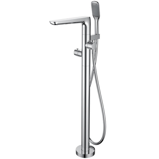 Flova Allore Thermostatic Floor Standing Bath and Shower Mixer with Shower Set - Unbeatable Bathrooms