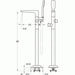Flova Allore Thermostatic Floor Standing Bath and Shower Mixer with Shower Set - Unbeatable Bathrooms