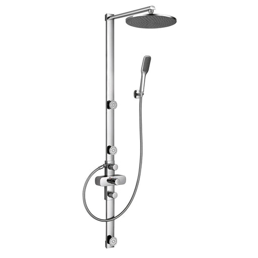 Flova Allore Thermostatic Shower Column with Hand Shower Set, Body Jets and Over Head Shower - Unbeatable Bathrooms