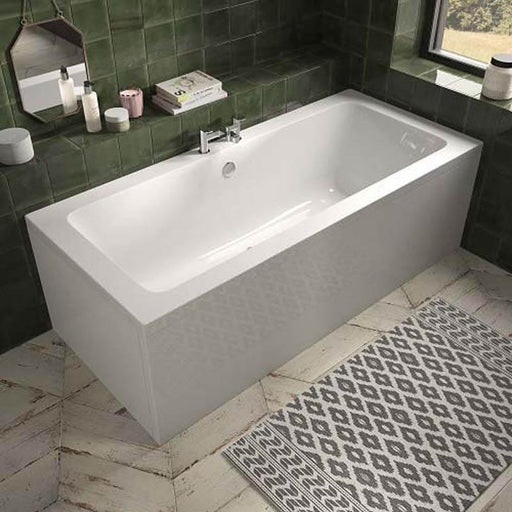 The White Space Aluna Reinforced 17/1800mm Double Ended Bath - Unbeatable Bathrooms