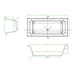 The White Space Aluna Reinforced 17/1800mm Double Ended Bath - Unbeatable Bathrooms