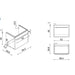 The White Space Americana 58cm Wall Hung Vanity Unit & Basin - Unbeatable Bathrooms