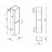 The White Space Americana Tall Wall Hung Two Door Unit - Unbeatable Bathrooms
