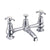 Burlington Anglesey 2 Tap Hole Bridge Basin Mixer with Plug & Chain Waste & Swivel Spout - Unbeatable Bathrooms