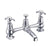 Burlington Anglesey 2 Tap Hole Bridge Basin Mixer with Plug & Chain Waste & Swivel Spout - Unbeatable Bathrooms