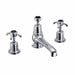 Burlington Anglesey 3 Tap Hole Mixer with Pop-up Waste - Unbeatable Bathrooms
