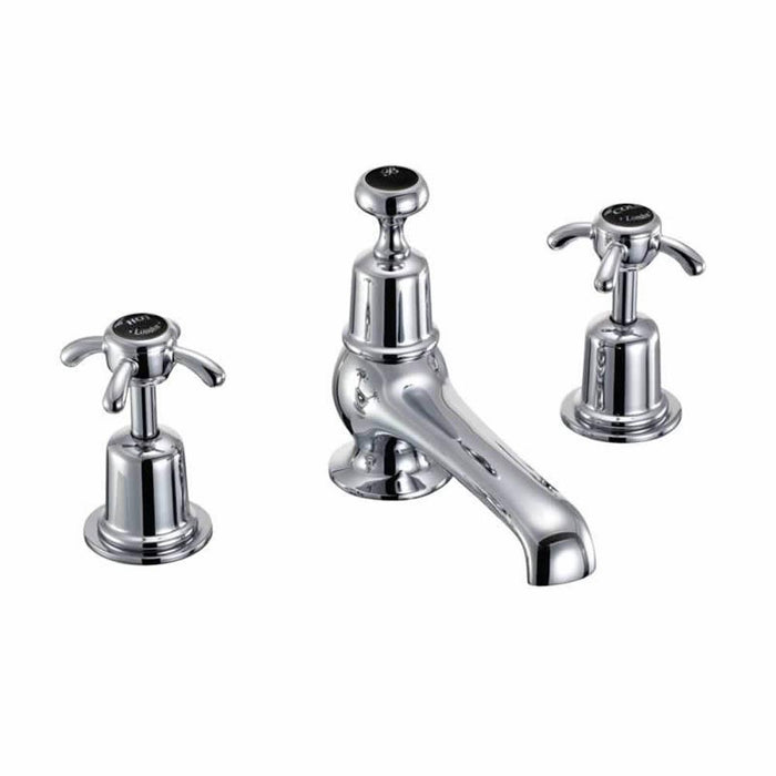 Burlington Anglesey 3 Tap Hole Mixer with Pop-up Waste - Unbeatable Bathrooms