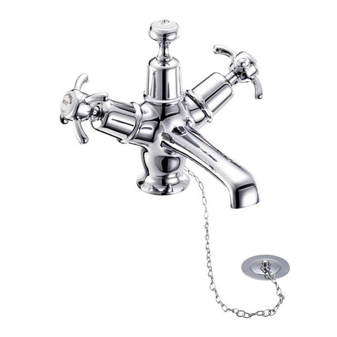 Burlington Anglesey Basin Mixer with Plug & Chain Waste - Unbeatable Bathrooms
