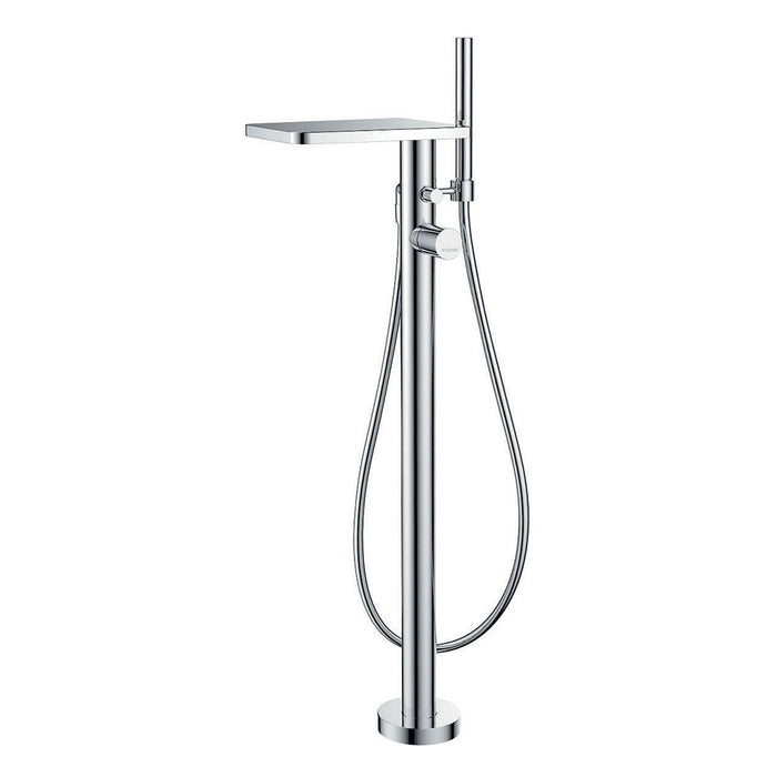 Flova Annecy Floor Standing Bath and Shower Mixer with Shower Set - Unbeatable Bathrooms
