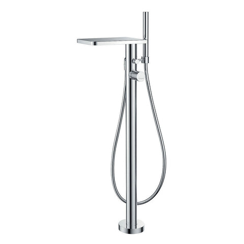 Flova Annecy Floor Standing Bath and Shower Mixer with Shower Set - Unbeatable Bathrooms