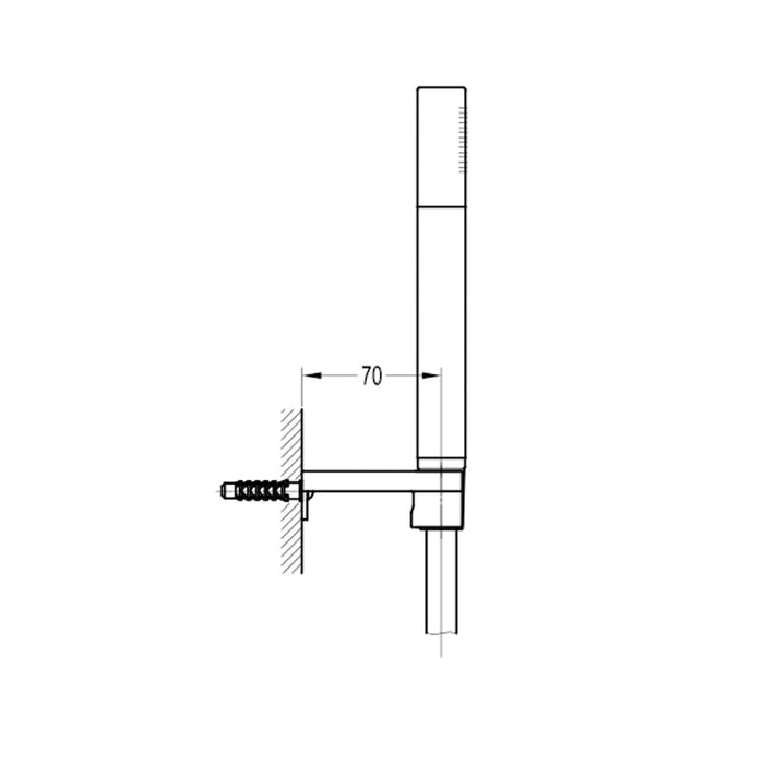 Flova Round Handshower Kit with Shelf - Unbeatable Bathrooms