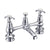 Burlington Anglesey Regent 2 Tap Hole Bridge Basin Mixer with Plug & Chain Waste & Swivel Spout - Unbeatable Bathrooms