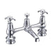 Burlington Anglesey Regent 2 Tap Hole Bridge Basin Mixer with Plug & Chain Waste & Swivel Spout - Unbeatable Bathrooms