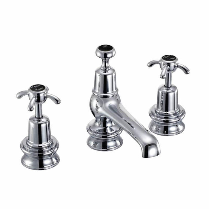 Burlington Anglesey Regent 3 Tap Hole Mixer with Pop-up Waste - Unbeatable Bathrooms