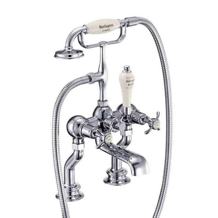 Burlington Anglesey Regent Bath Shower Mixer Deck Mounted - Unbeatable Bathrooms