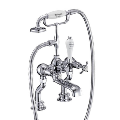 Burlington Anglesey Regent Bath Shower Mixer Deck Mounted - Unbeatable Bathrooms