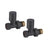 Essential Anthracite Straight Radiator Valves - Unbeatable Bathrooms