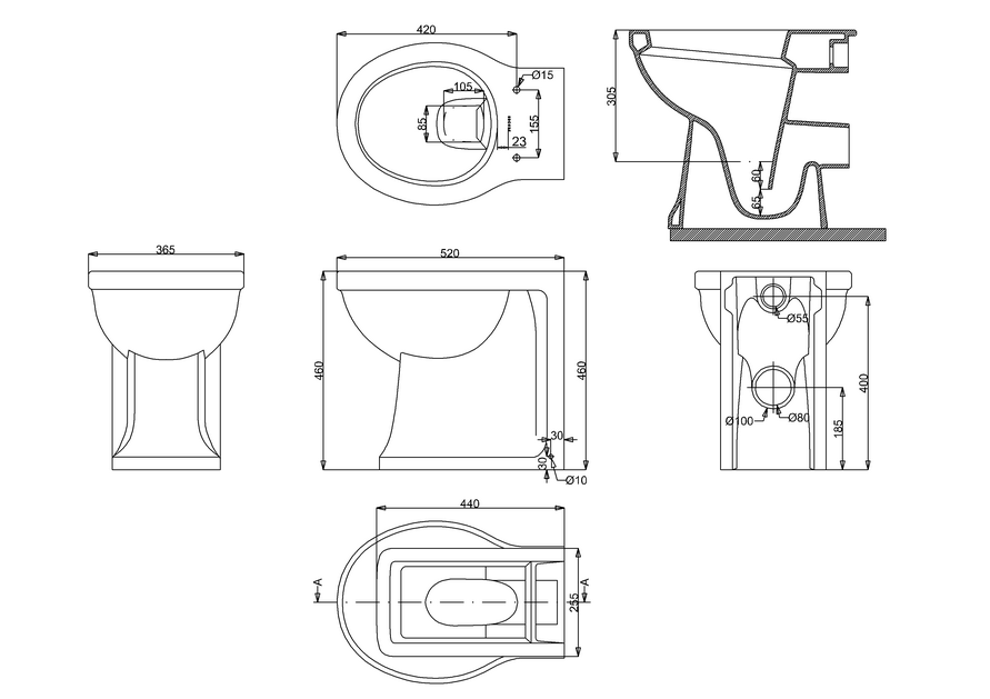 Burlington Arcade Back To Wall Pan - Unbeatable Bathrooms