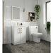 Nuie Arno Floor Standing 2-Door Vanity & Thin-Edge 1 Tap Hole Ceramic Basin - Unbeatable Bathrooms