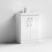 Nuie Arno Floor Standing 2-Door Vanity & Thin-Edge 1 Tap Hole Ceramic Basin - Unbeatable Bathrooms