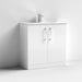 Nuie Arno Floor Standing 2-Door Vanity & Minimalist Basin - Unbeatable Bathrooms