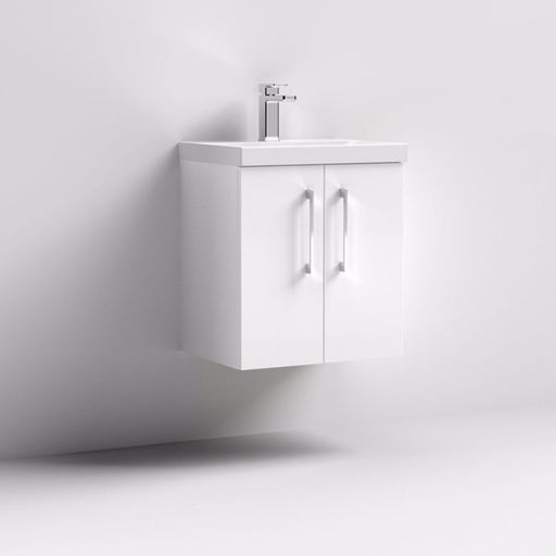 Nuie Arno Wall Hung 2-Door Vanity & Thin-Edge Basin - Unbeatable Bathrooms