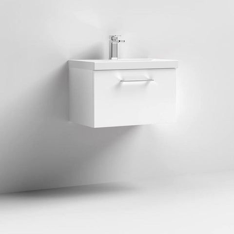 Nuie Arno Wall Hung 1-Drawer Vanity & Thin-Edge Basin - Unbeatable Bathrooms
