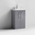 Nuie Arno Floor Standing 2-Door Vanity & Thin-Edge 1 Tap Hole Ceramic Basin - Unbeatable Bathrooms