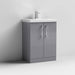 Nuie Arno Floor Standing 2-Door Vanity & Thin-Edge 1 Tap Hole Ceramic Basin - Unbeatable Bathrooms